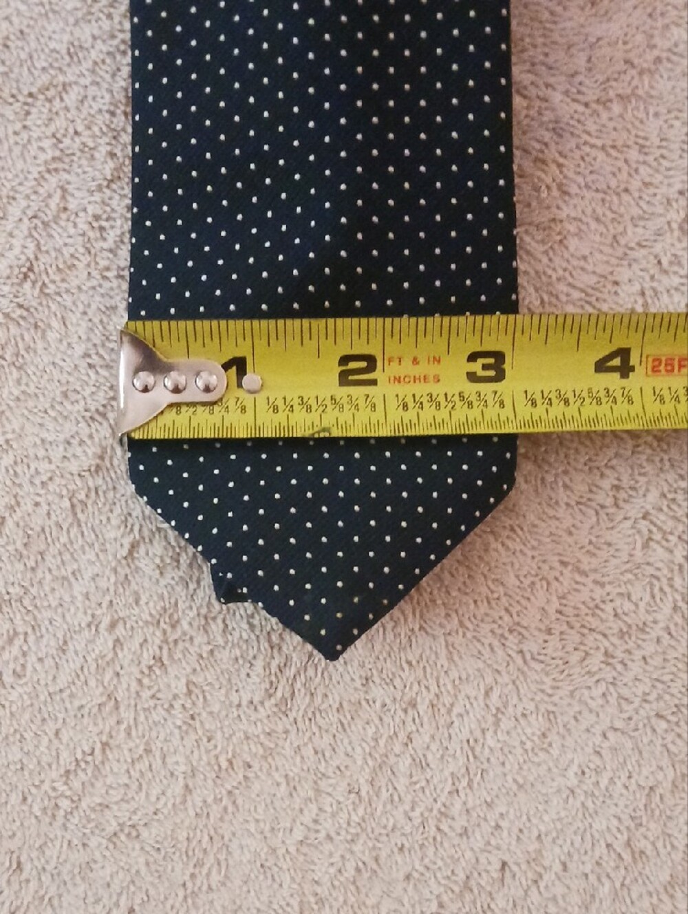 Etienne Aigner Black Tie with White Microdots - Picture 3 of 3